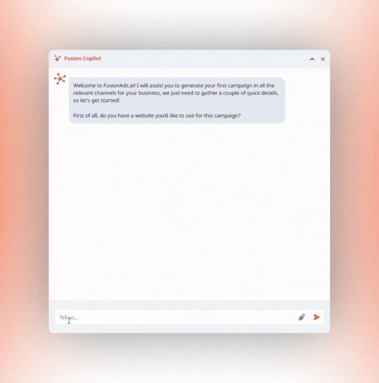 Talk to Fusion agent: 60 second setup